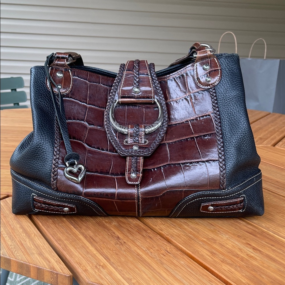 Brighton Black and Brown Shoulder Bag